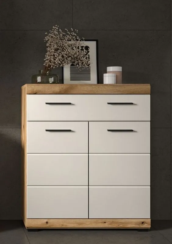 Standschrank breit Scout | mit Schubkasten | Kaschmir / Evoak Oak