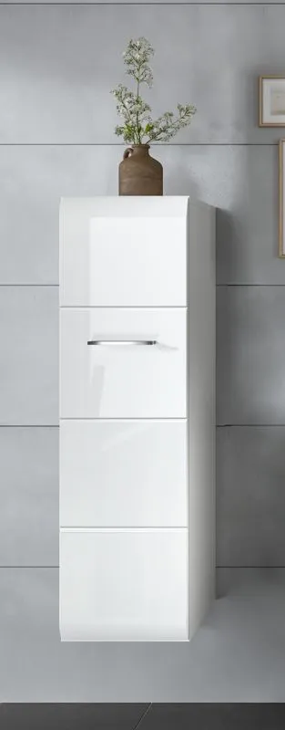 Standschrank Hängeschrank Ice | weiß / weiß Hochglanz