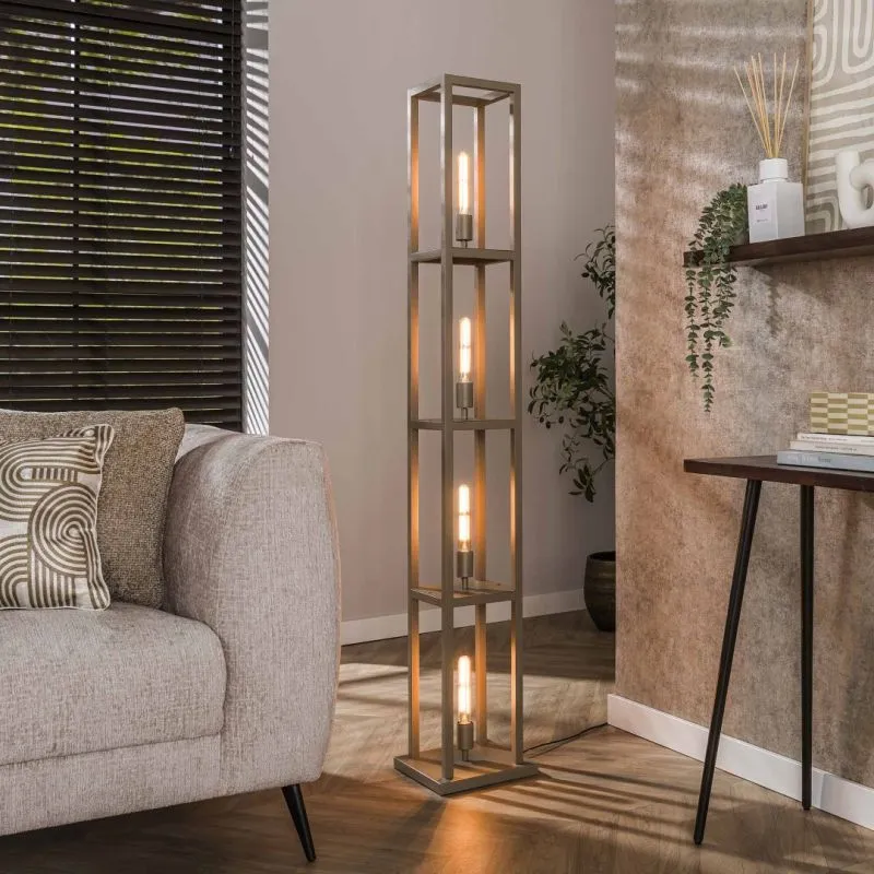 Stehlampe Story | 4 Leuchten | Metall | beige | 160 cm