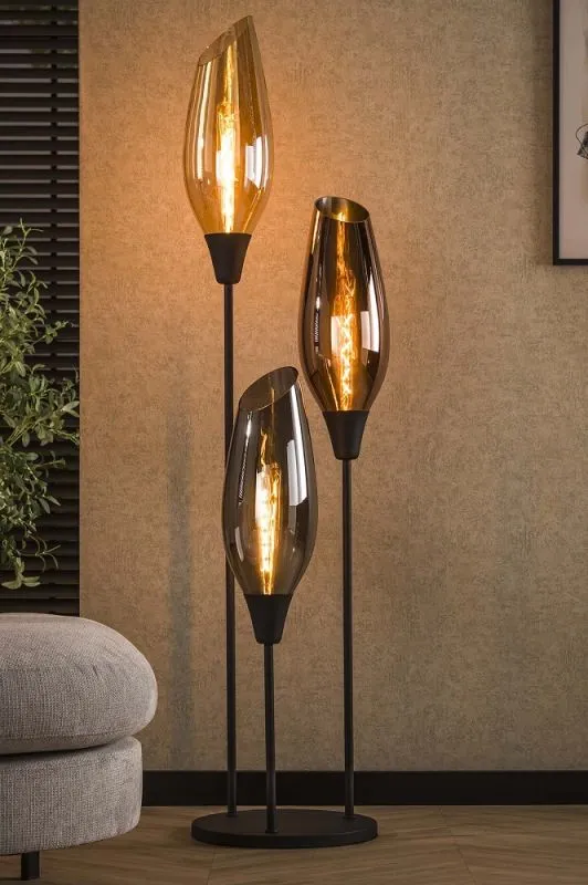 Stehlampe Tulip 2 | 3 Leuchten | schwarz