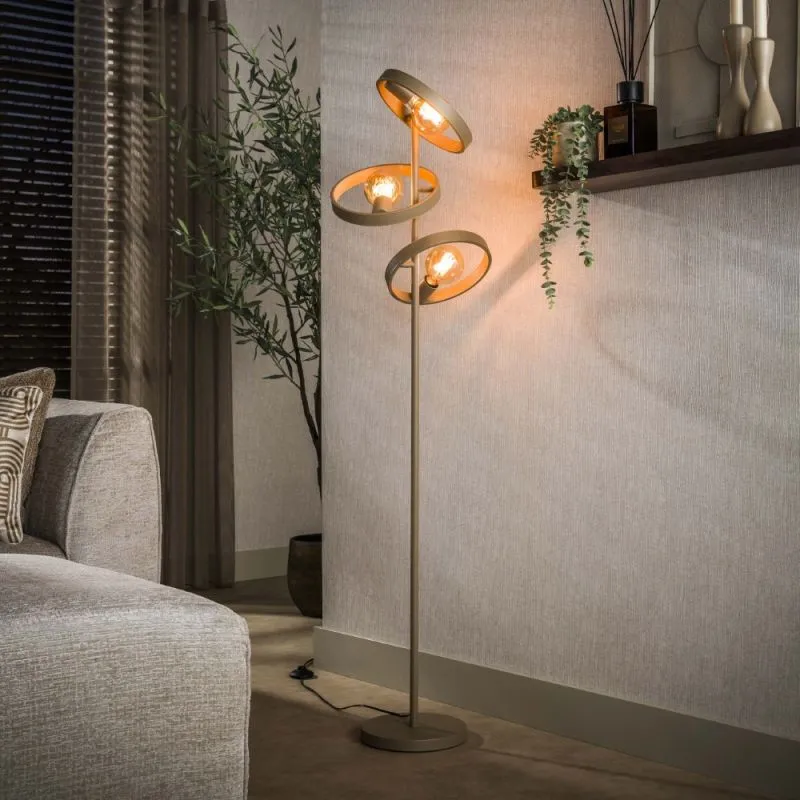 Stehlampe Yoko | 3 Leuchten | Metall | Beige