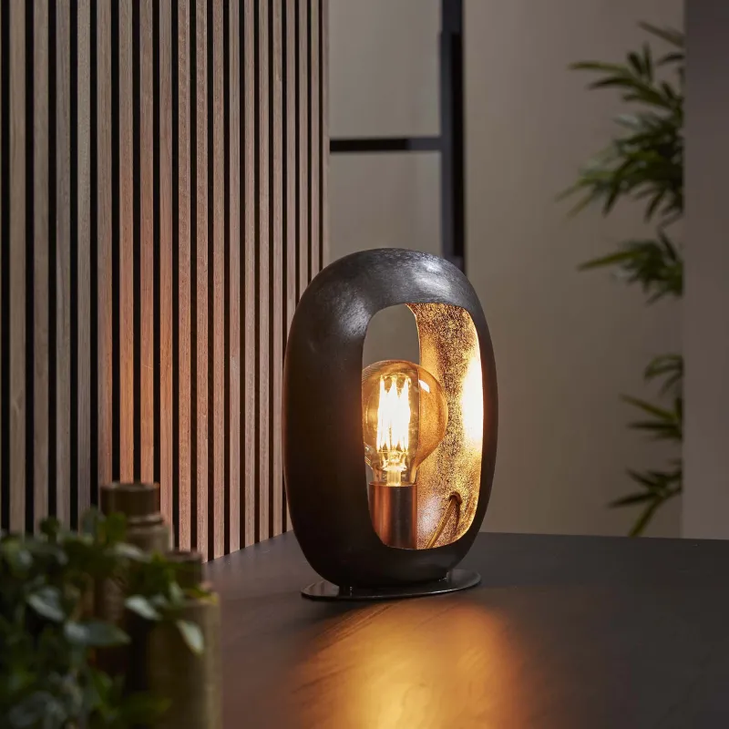 Tischlampe Chiyo | 1 Leuchte | Metall | schwarz Nickel | verschiedene Größen