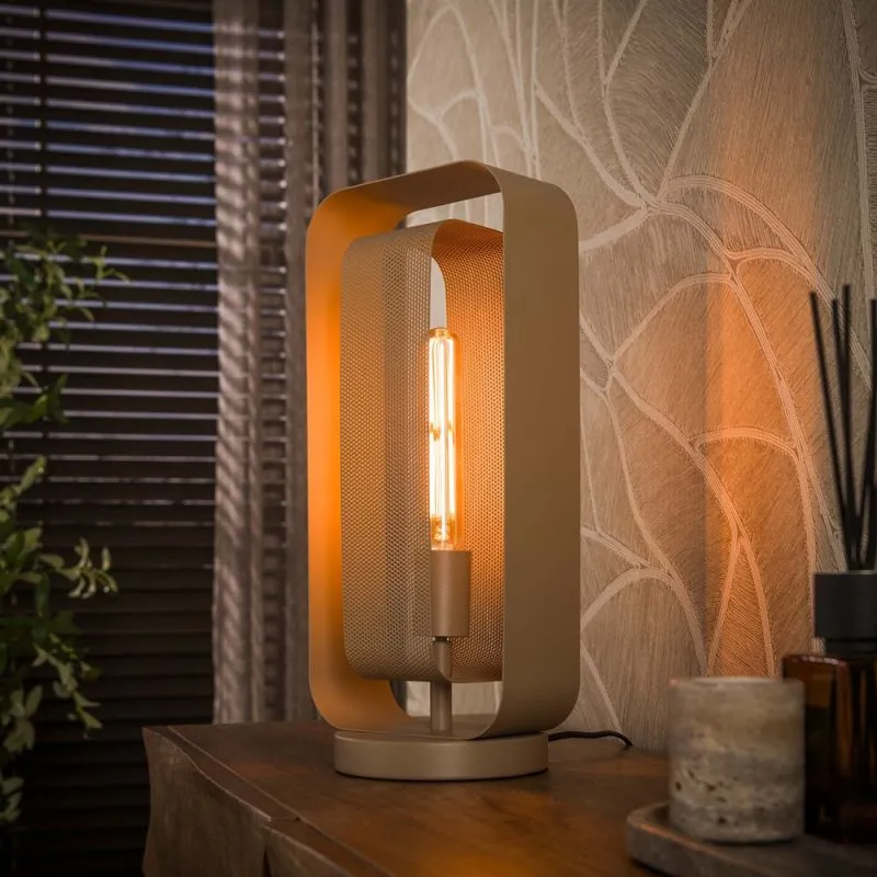 Tischlampe Coust | Metall | beige