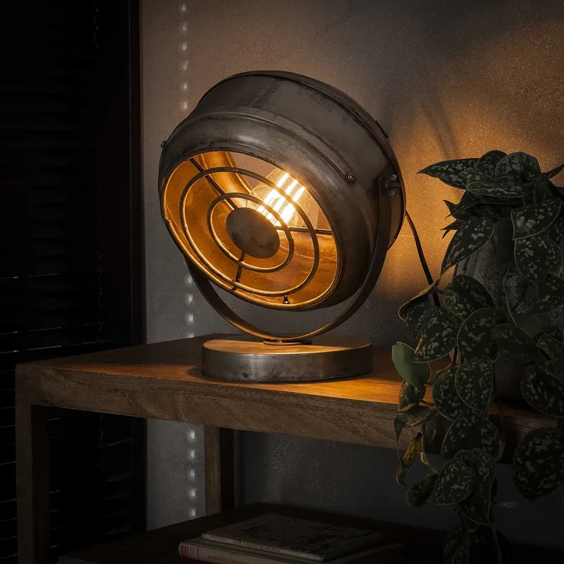 Tischlampe Devi | Metall | altsilber