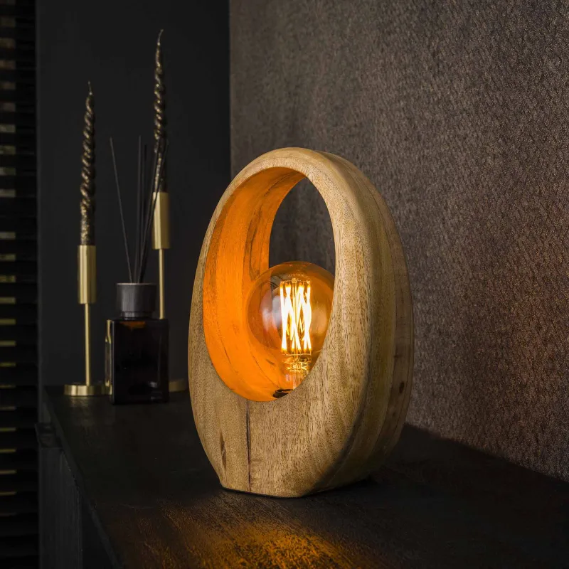 Tischlampe Kuma | Mango massiv | 20 cm | naturel