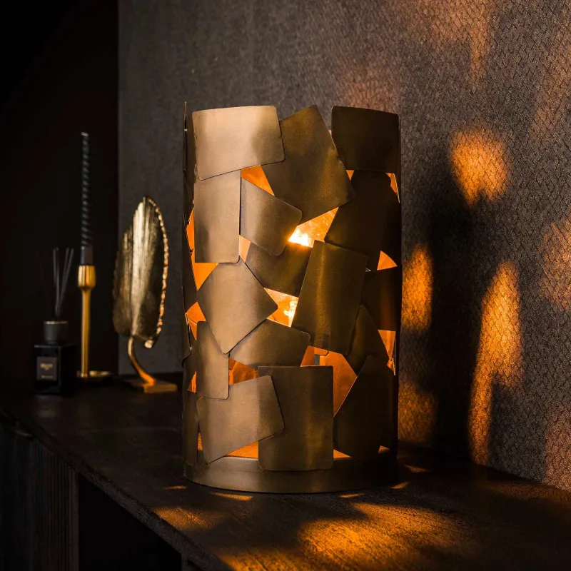 Tischlampe Qezba | Metall | antike bronze