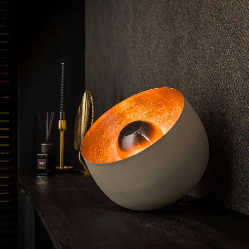 Tischlampe Taiho | Metall | Naturgrau | Ø 28 cm