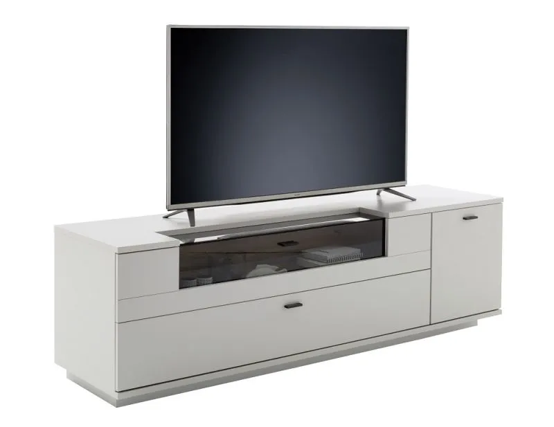 TV-Board Lissabon | Modern White | ohne Beleuchtung