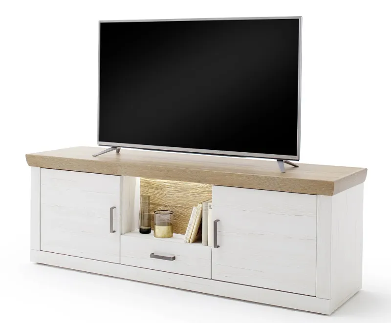 TV-Board Madrid 2 | Landhaus | Pinie Aurelio/ Grandson Oak | mit LED Band 50 cm