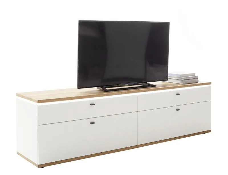 TV-Board Matadi | Soft white / Ast-Balkeneiche