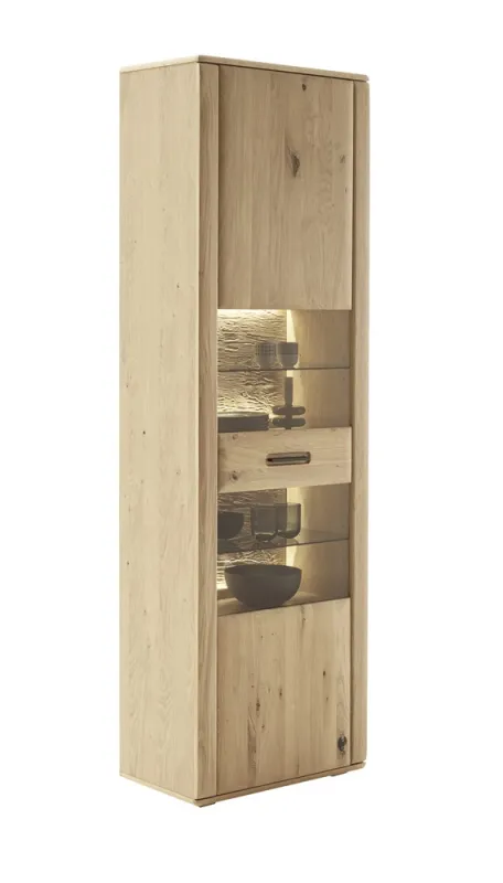 Vitrine Alento | Asteiche / Balkeneiche | mit Beleuchtung