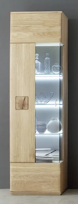 Vitrine Bologna | Eiche Bianco | ohne Beleuchtung