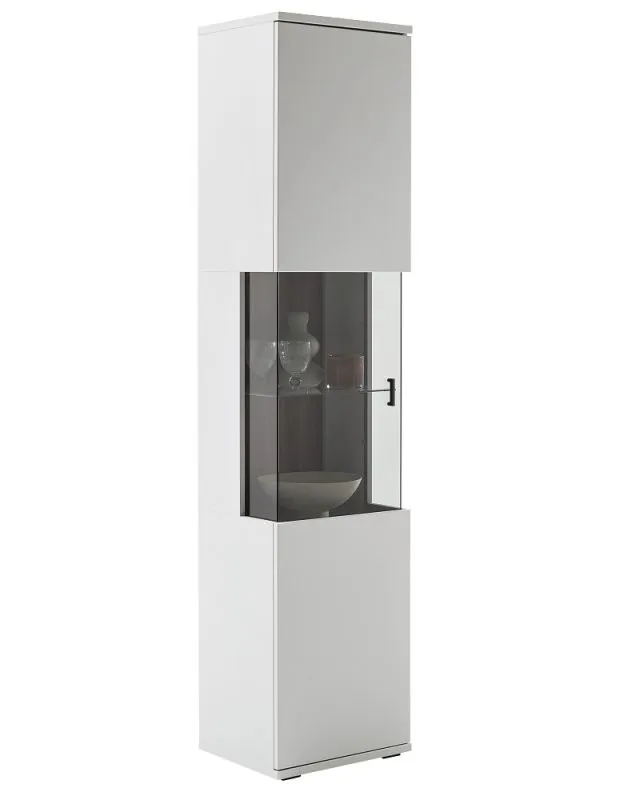 Vitrine Lissabon | Modern White | ohne Beleuchtung