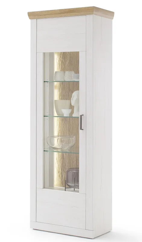 Vitrine Madrid | Landhaus | Pinie Aurelio/ Grandson Oak | ohne Beleuchtung