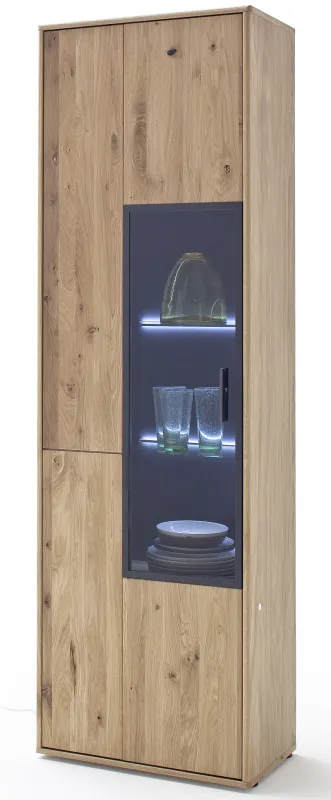 Vitrine Portland | Asteiche Bianco | ohne Beleuchtung
