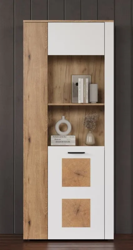 Vitrine Vitoria | weiß / Coast Evoke Oak