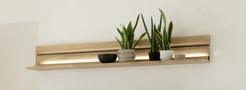 Wandboard Girona | Ast / Balkeneiche | mit LED Bandbeleuchtung