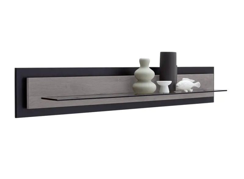 Wandboard Venezia | Softblack / Vulcano Eiche | ohne Bandbeleuchtung