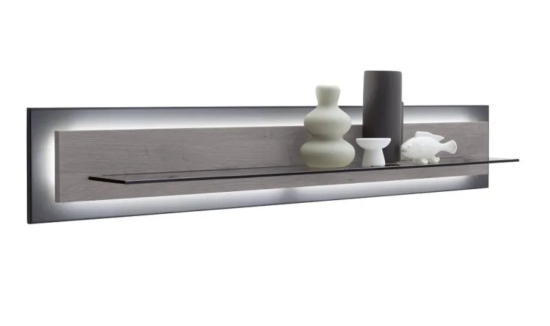 Wandboard Venezia | Softblack / Vulcano Eiche | optional LED Beleuchtung