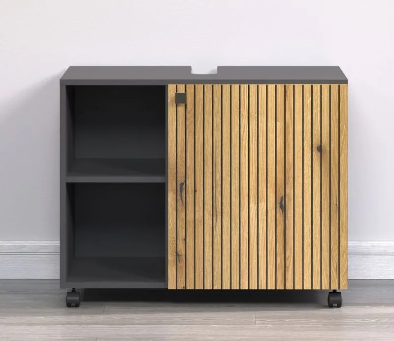 Waschbeckenunterschrank Pure Bliss, Evoke Eiche Dekor
