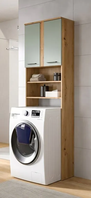 Waschmaschinenschrank Blake | Salbei / Artisan Eiche