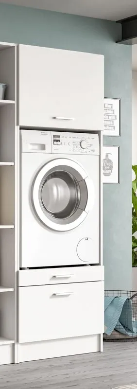 Waschmaschinenschrank Free | weiß