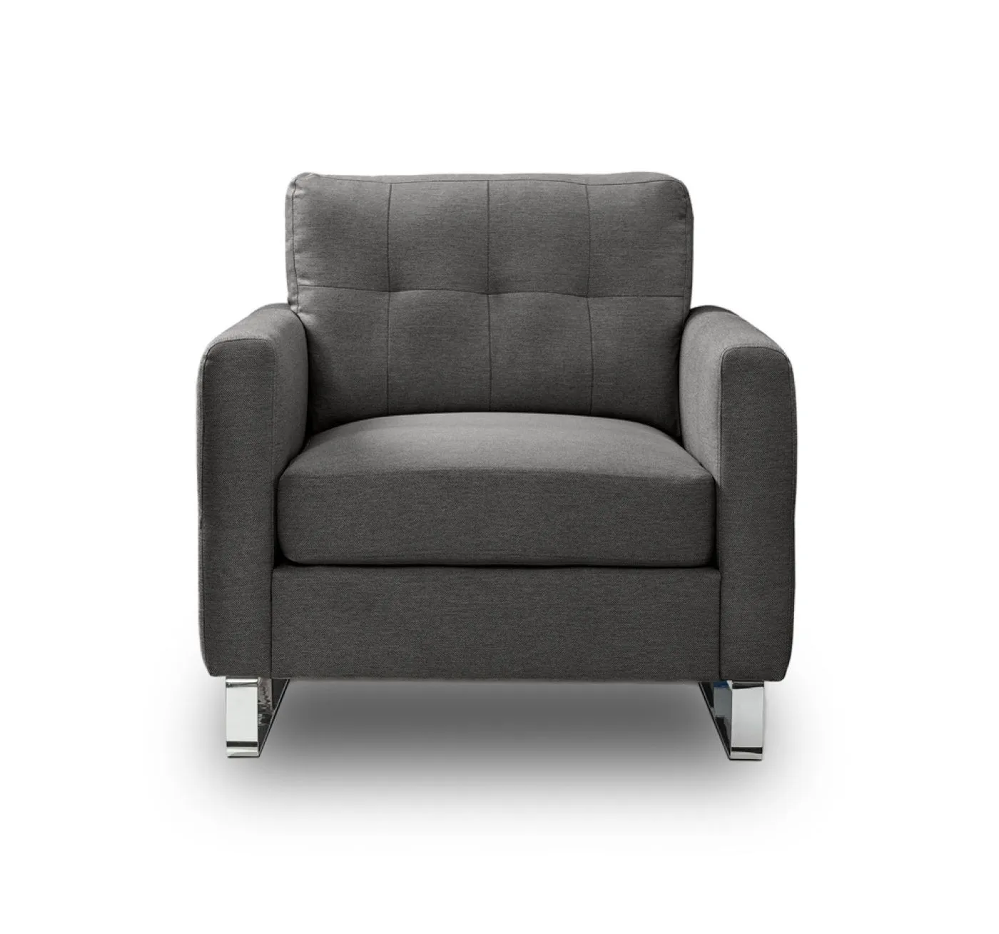 1,5-Sitzer Polstersofa Hera | 93cm | Flachgewebe | grau
