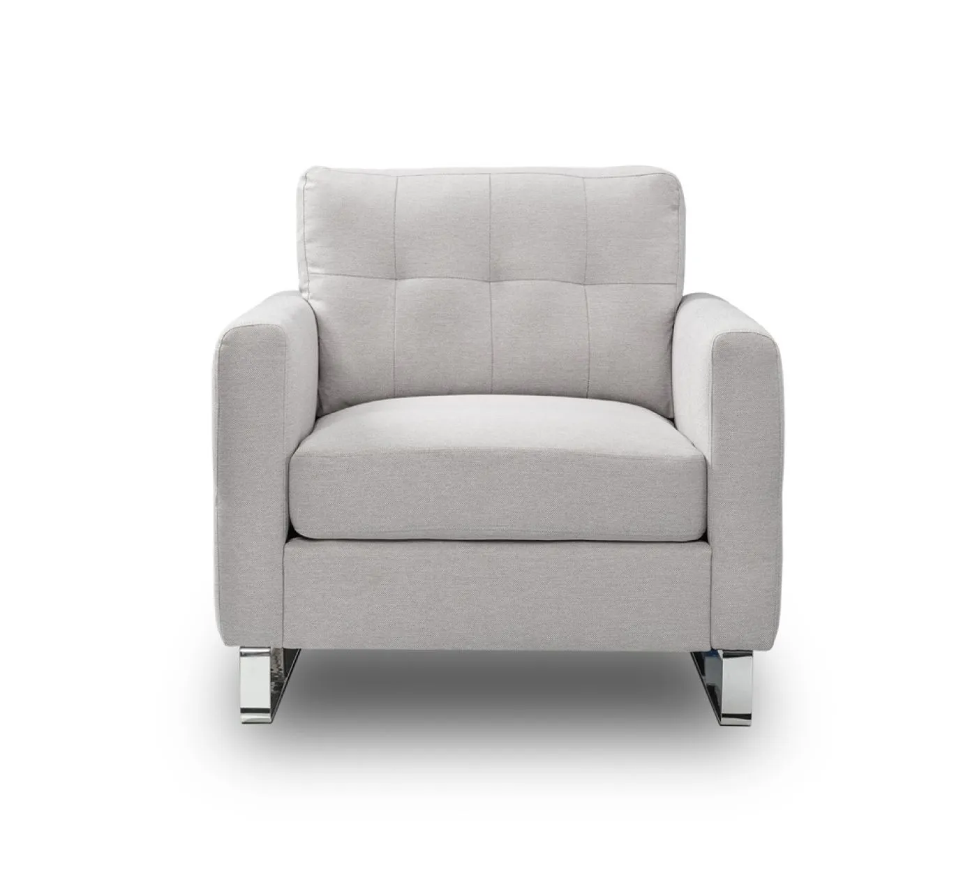 1,5-Sitzer Polstersofa Hera | 93cm | Flachgewebe | hellgrau