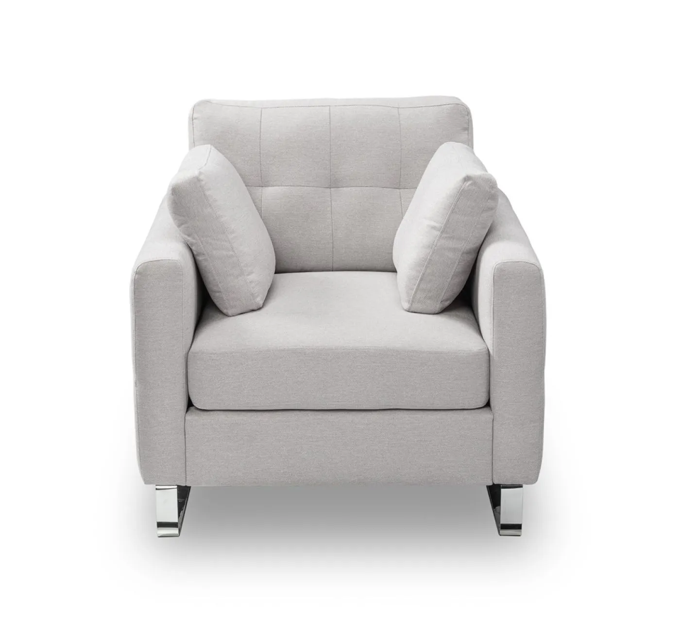 1,5-Sitzer Polstersofa Hera | 93cm | Flachgewebe | hellgrau