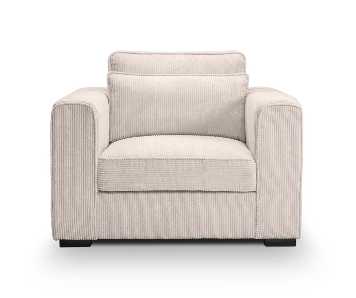 1-Sitzer Polstersofa Almera | 120cm | Cordstoff | grau-beige