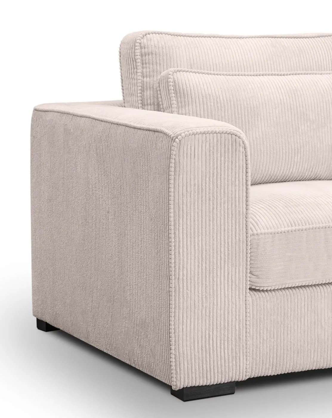 1-Sitzer Polstersofa Almera | 120cm | Cordstoff | grau-beige