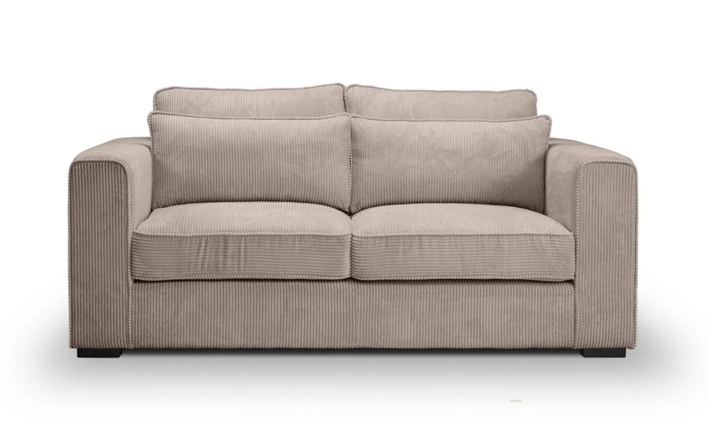 2,5-Sitzer Polstersofa Almera | 200cm | Cordstoff | beige-braun