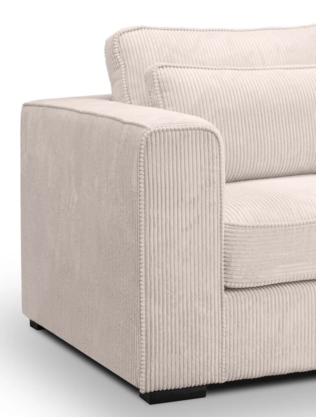 2,5-Sitzer Polstersofa Almera | 200cm | Cordstoff | grau-beige