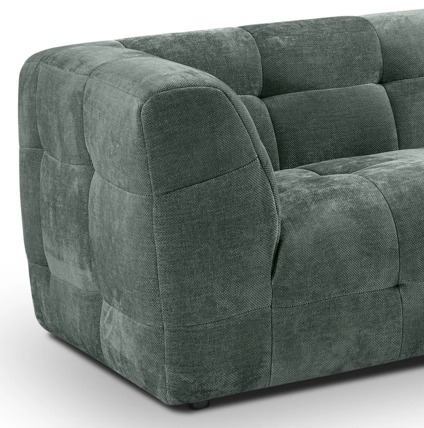 2,5-Sitzer Polstersofa Tenso | 217cm | Strukturstoff | petrol