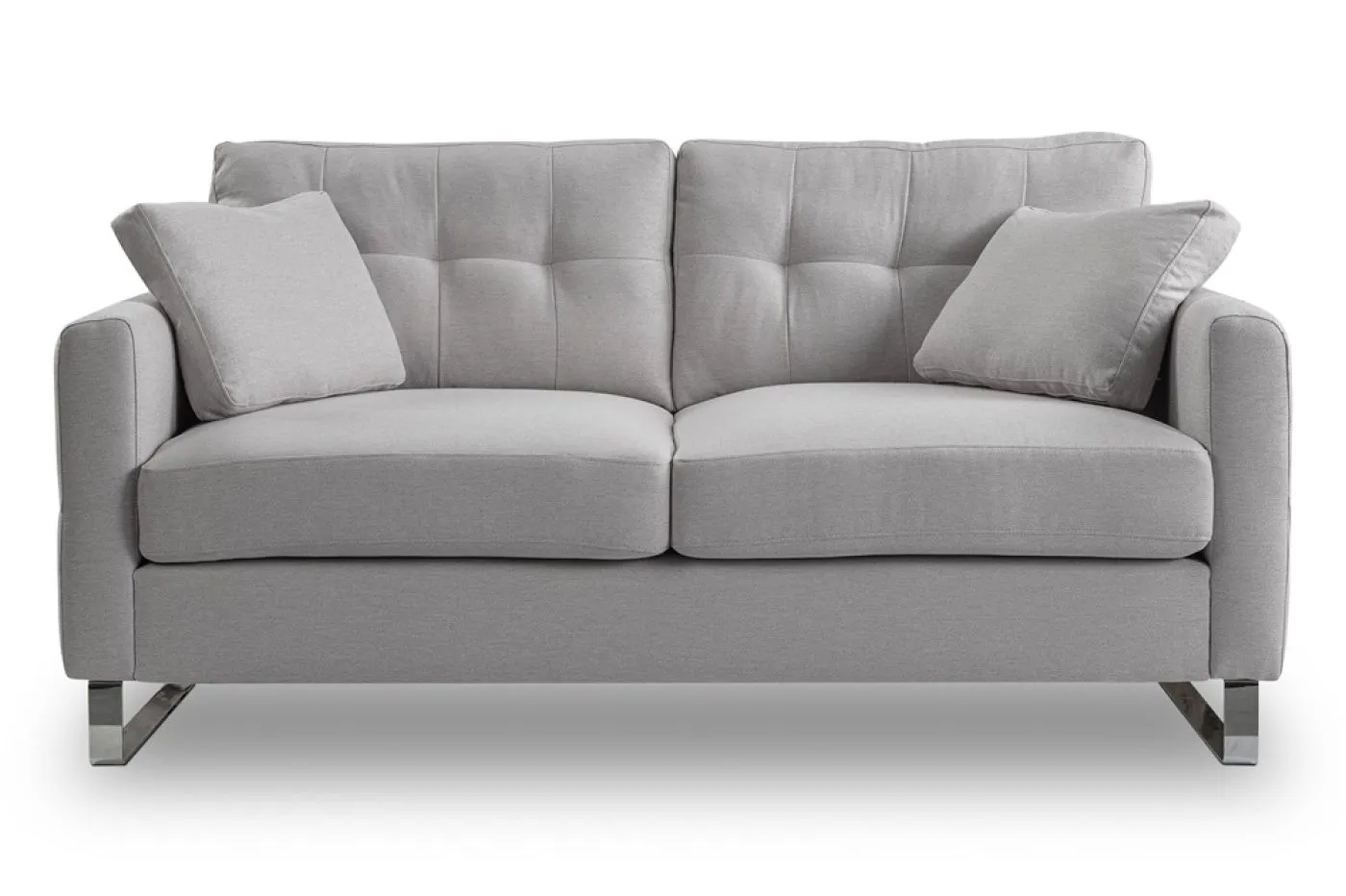 2-Sitzer Polstersofa Hera | 175cm | Flachgewebe | hellgrau