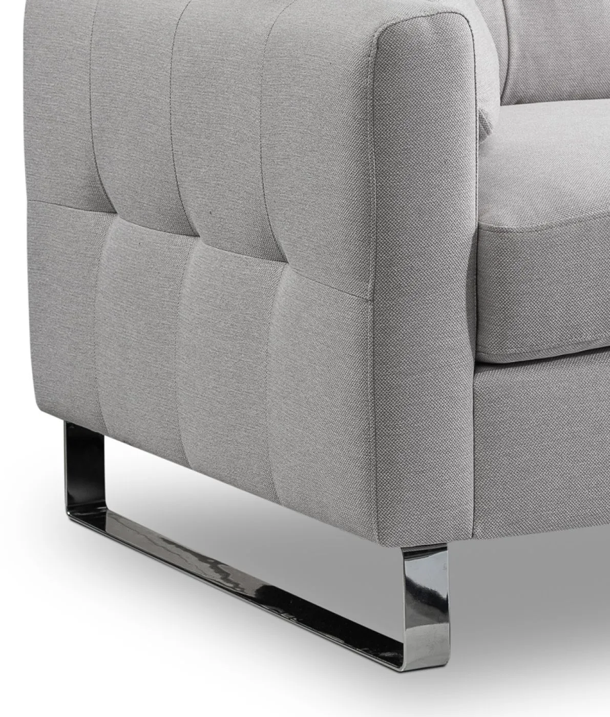 2-Sitzer Polstersofa Hera | 175cm | Flachgewebe | hellgrau