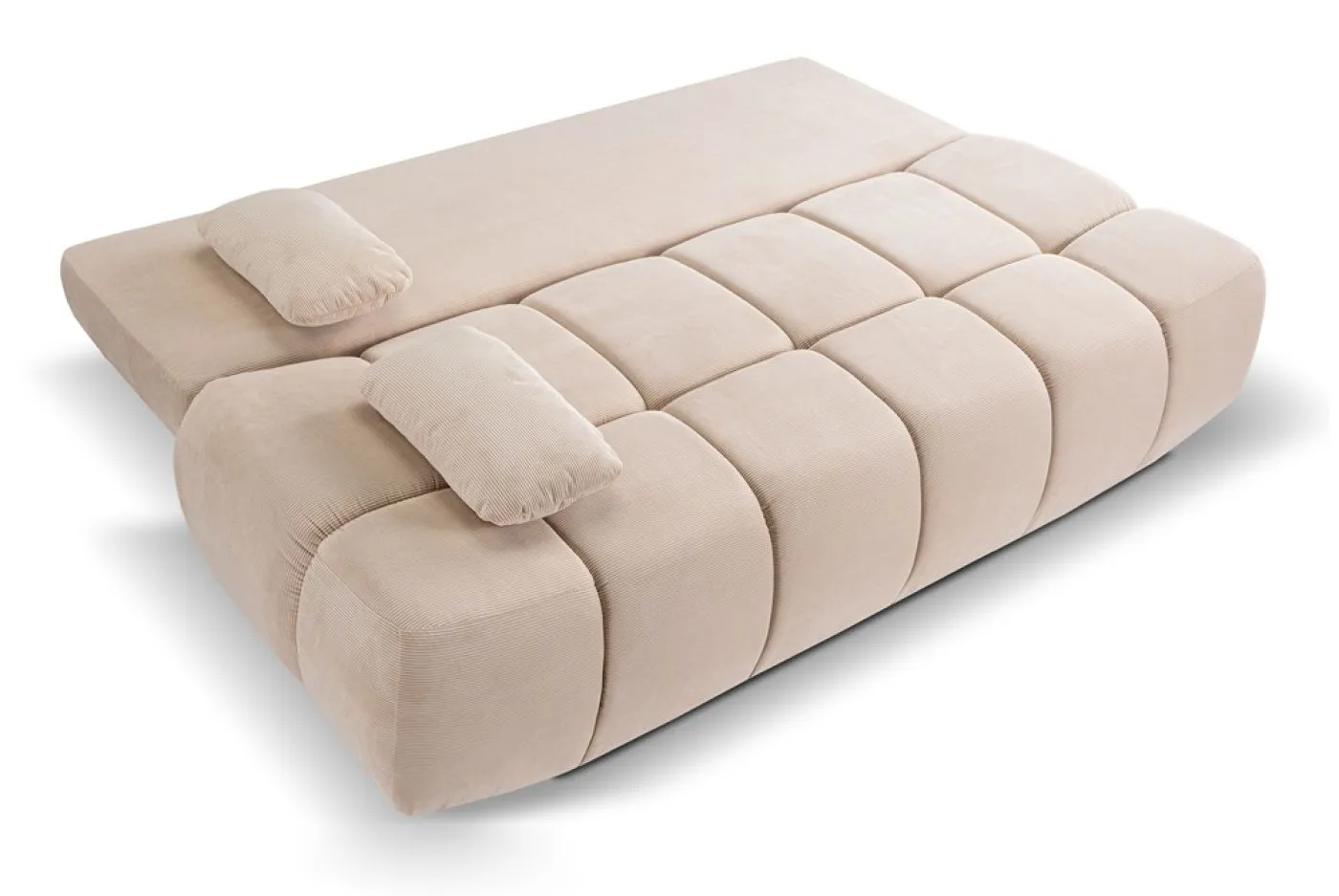 2-Sitzer Schlafsofa Lauder mit Bettkasten | 207cm | Cord | beige