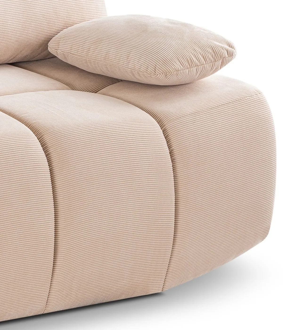 2-Sitzer Schlafsofa Lauder mit Bettkasten | 207cm | Cord | beige