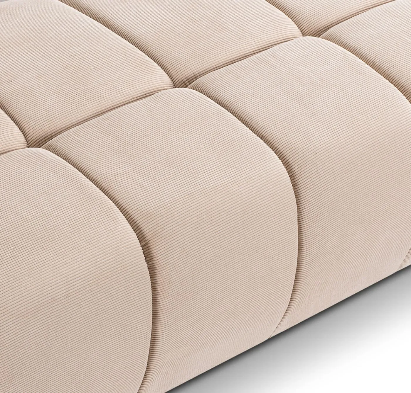 2-Sitzer Schlafsofa Lauder mit Bettkasten | 207cm | Cord | beige