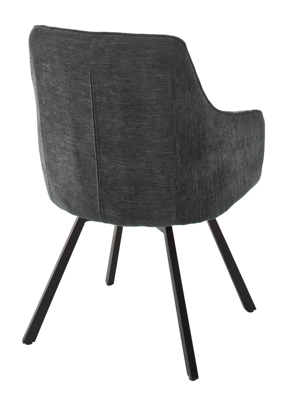 2er Set 4-Fuß Stuhl Sassello mit Armlehnen | anthrazit