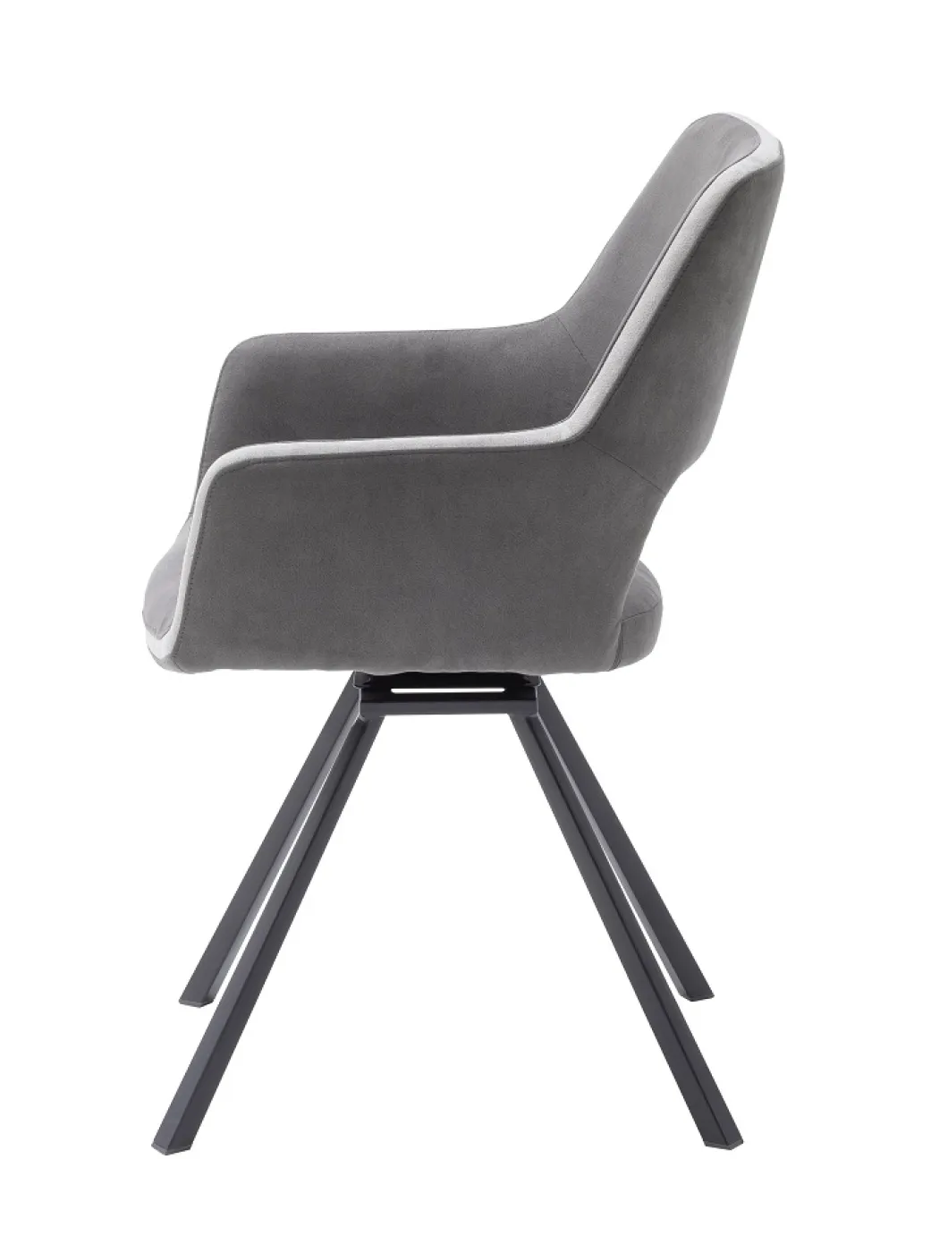 2er Set Armlehnstuhl Bayonne | Webstoff | drehbar | dunkelgrau