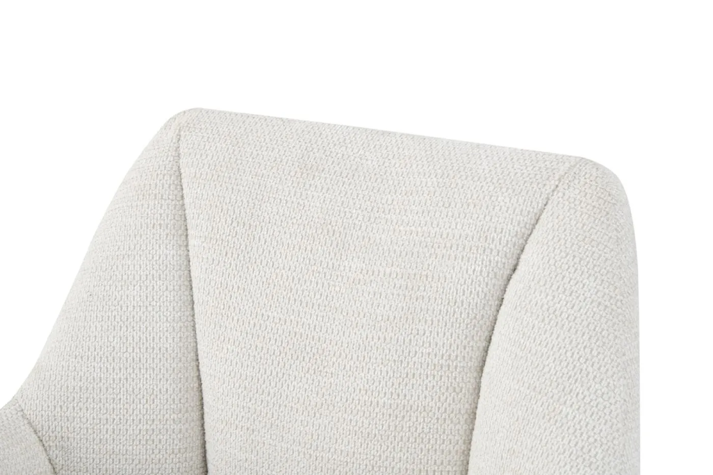 2er Set Armlehnstuhl Bella | Chenille-Optik | creme