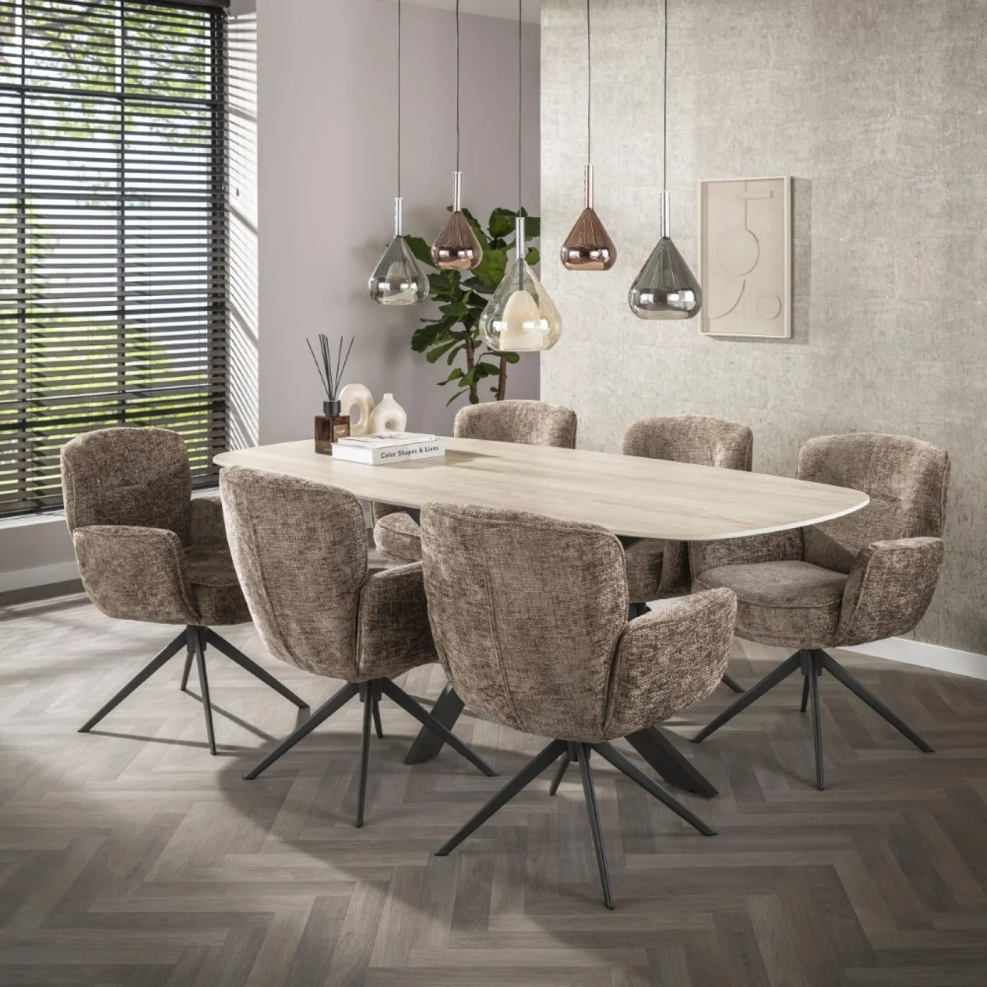 2er Set Barhocker Duba | drehbar | Champagne
