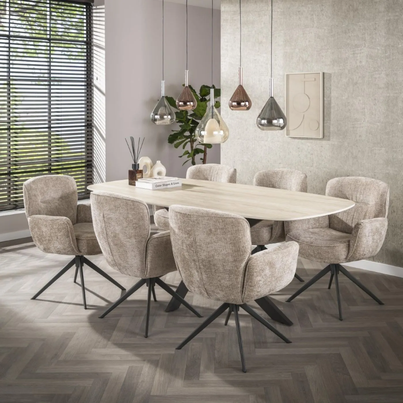 2er Set Barhocker Duba | drehbar | Sandfarbe