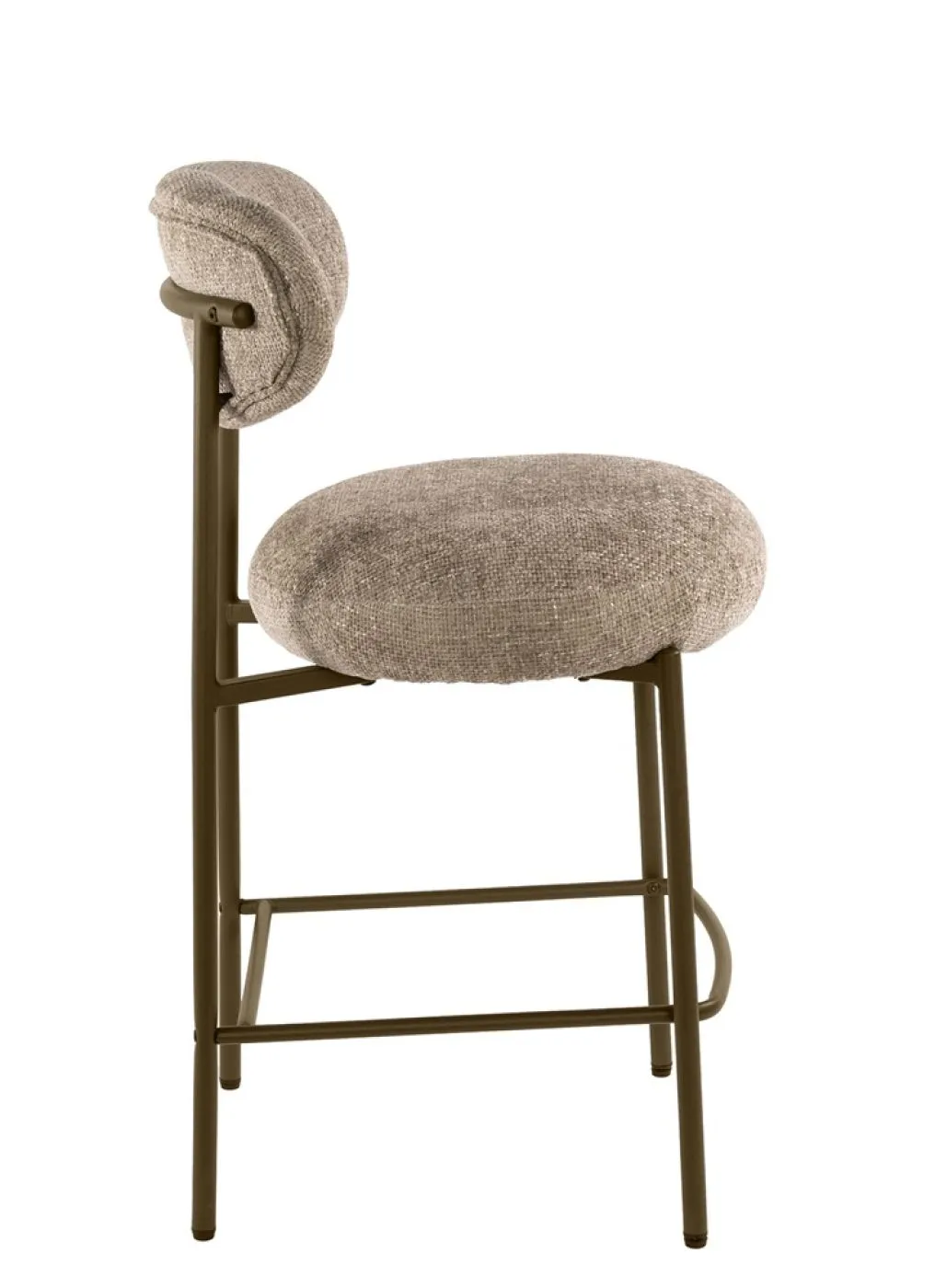 2er Set Barhocker Elysia | Cargo Stoff / Strukturgewebe | sand-braun