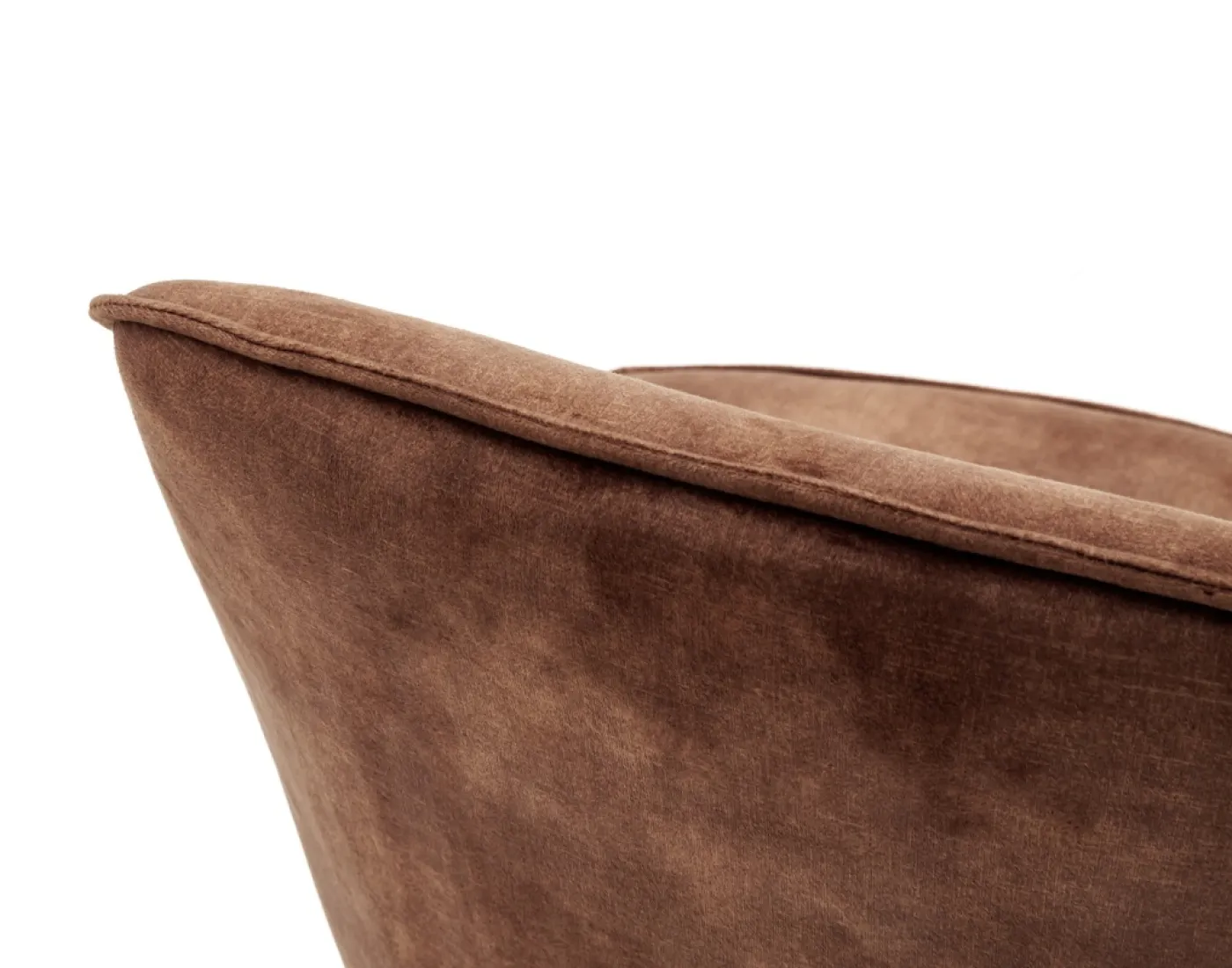 2er Set Barstuhl Ottawa | Vintage Veloursoptik | drehbar | rostbraun