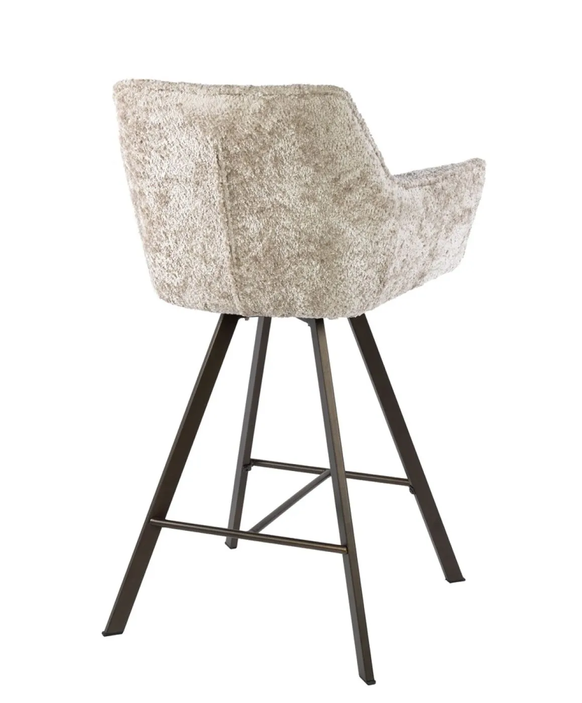 2er Set Barstuhl Toik | drehbar | Alura Stoff / Webstoff | sand-braun