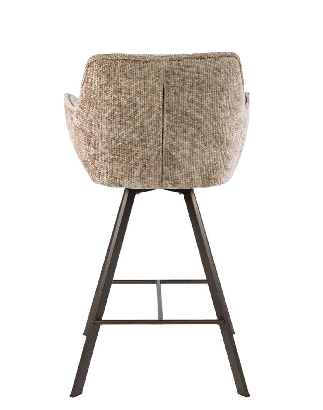 2er Set Barstuhl Toik | drehbar | Hoven Stoff / Chenille | champagne-braun