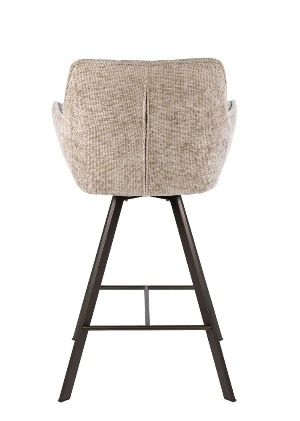 2er Set Barstuhl Toik | drehbar | Hoven Stoff / Chenille | sand-braun
