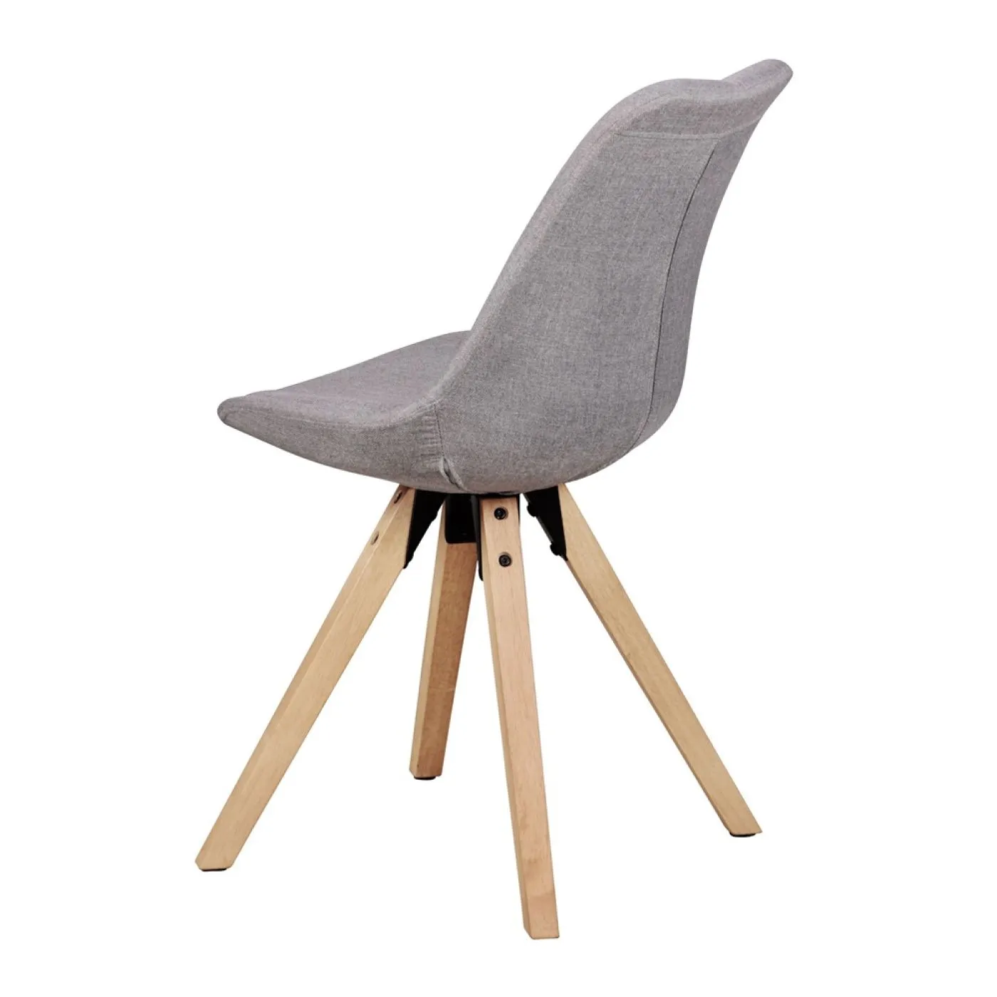 2er Set Esszimmerstuhl LIMA | in Stoffbezug | hellgrau